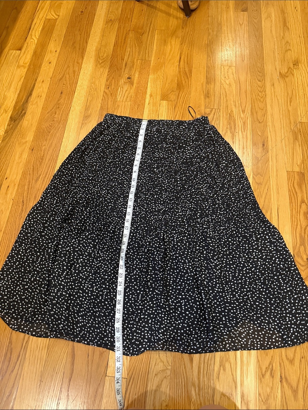 WD.NY Black Polka Dot Midi Skirt